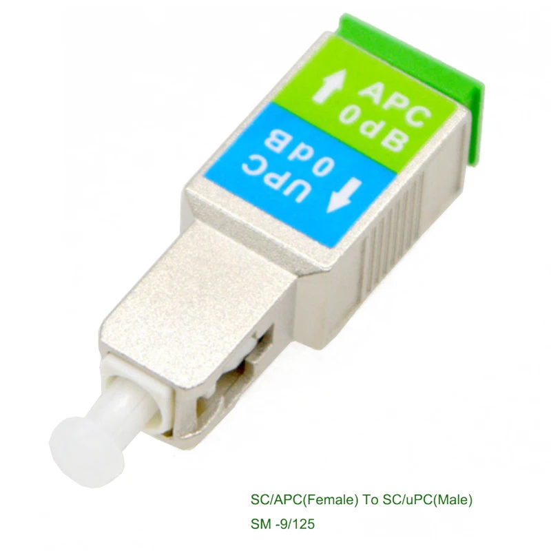 Conector atenuador de fibra óptica de 0dB SC/APC hembra a SC/UPC macho SM-9/125 adaptador acoplador de brida accesorio de fibra óptica