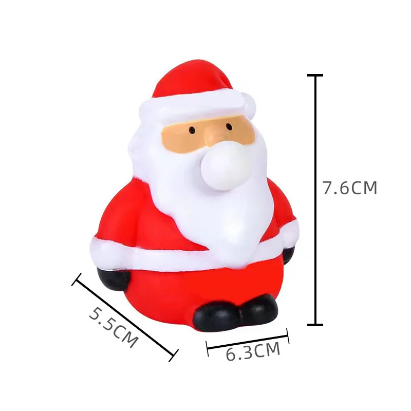 Jouet d'extrusion de noël mignon, boules Anti-Stress, père noël, bonhomme de neige, élan, décompression, jouets sensoriels à presser, cadeaux de noël pour enfants