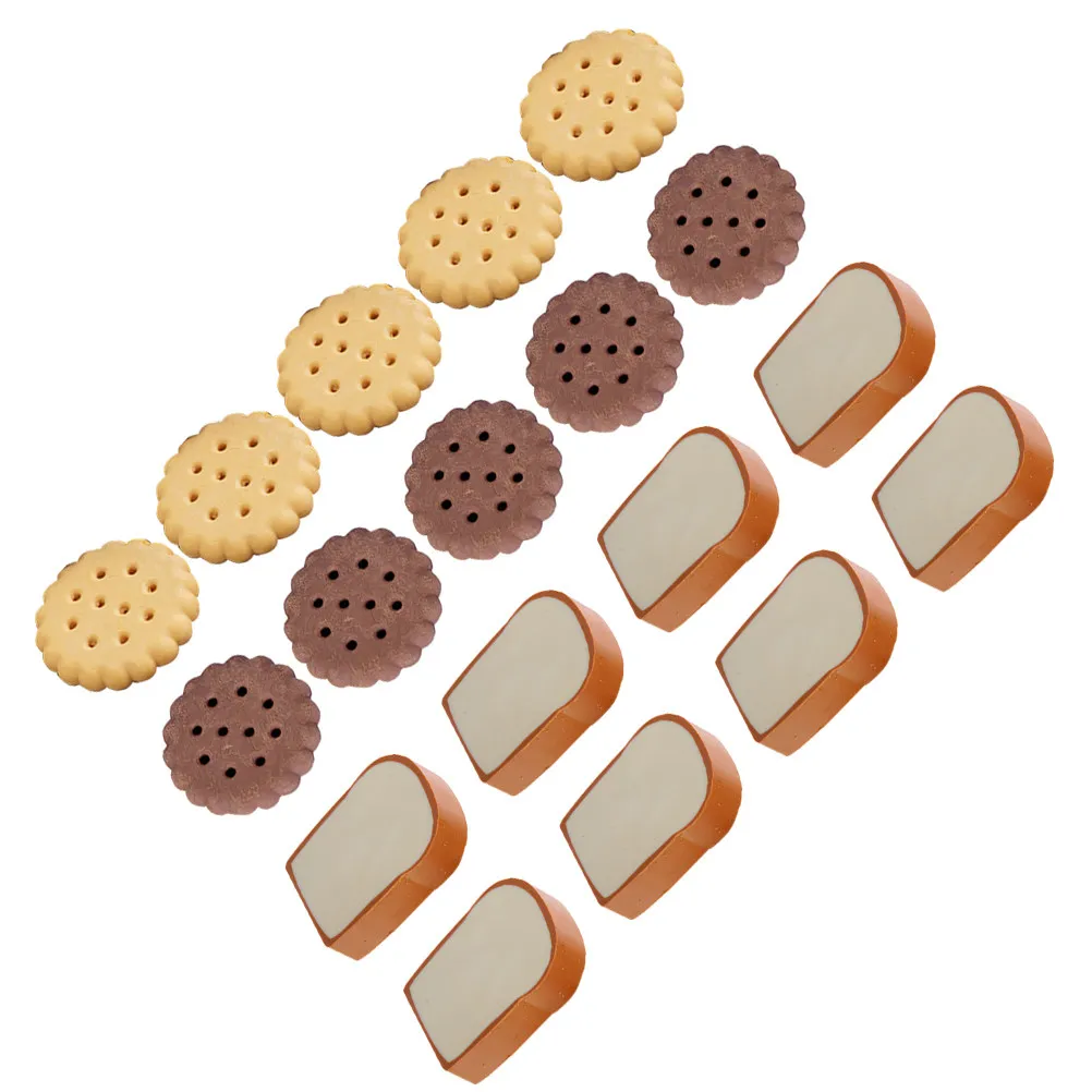 1Set Cute Food Shape Biscuit Toast Erasers Rubber Erasers Classroom Rewards Holiday Party Favors Food Prop Decorations