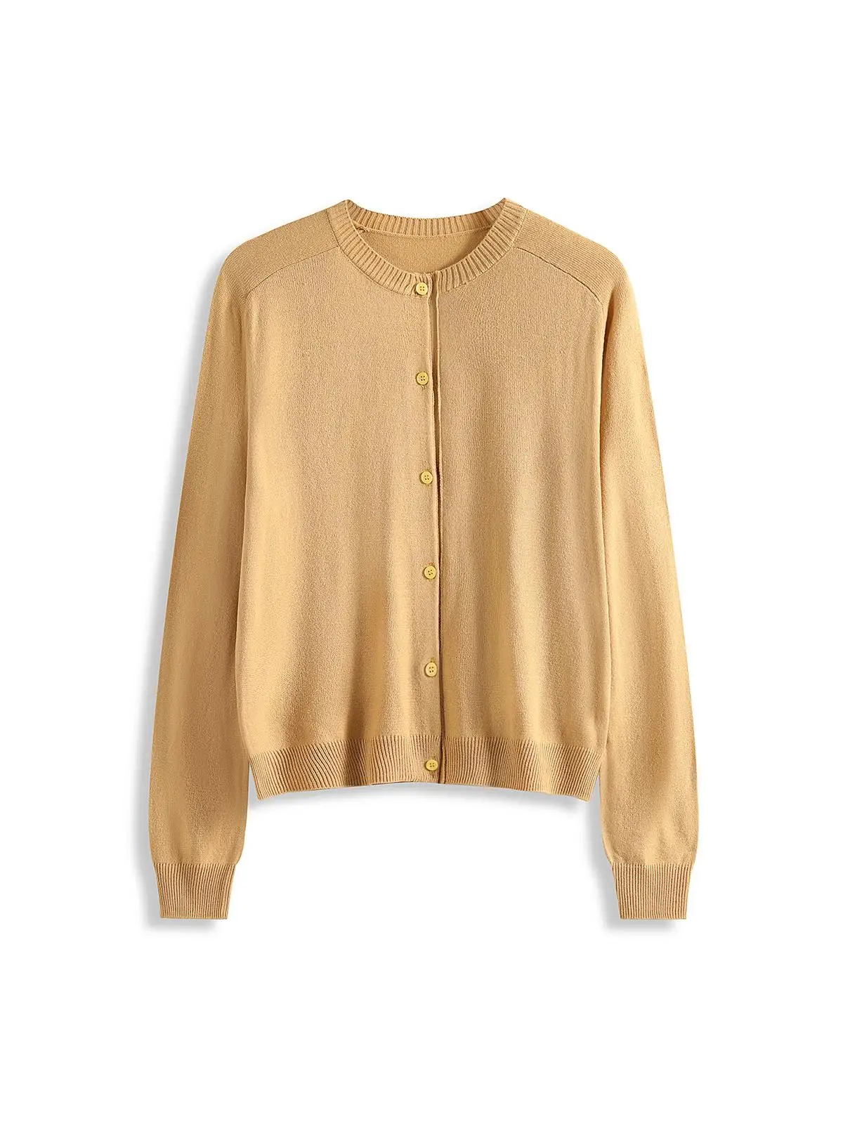 

Простой круглый вязаный свитер, кардиган для женщин, чистый цвет, осень-зима, мода, облегающий длинный свек, хлопок, полиэстер