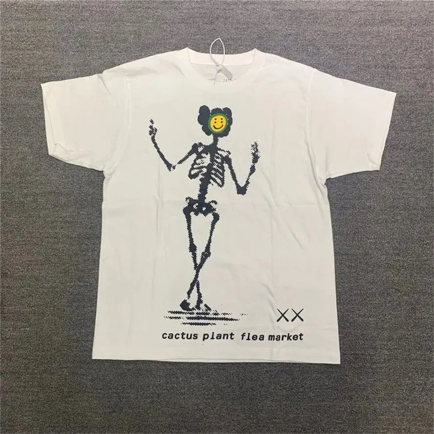 2022 CPFM.XYZ Skull T-shirt Men Women 1:1 High Quality Streetwear Cactus Plant Flea Market T-shirts Graphic Print CPFM Tee Tops