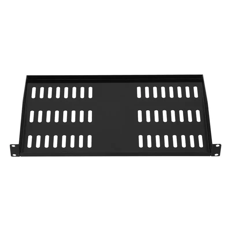 

1U server rack shelf, 4 pcs, 22.68 kg, ventilated cantilever, wall-mount or rack-mount shelf with storage, 254 mm deep, good airflow for 482 mm cabinet computer network equipment