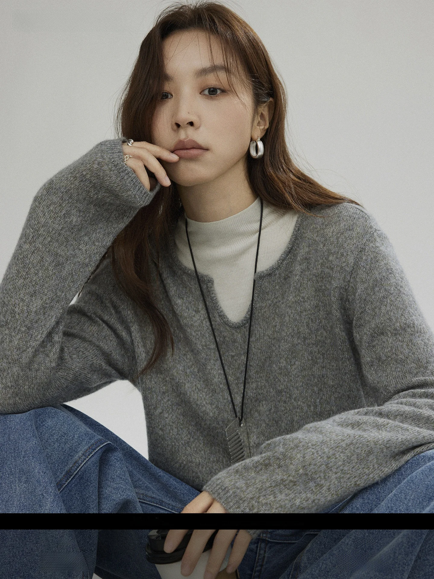 

Женский вязаный свитер Joli: повседневный, элегантный дизайн, длинный рукав, осенняя новинка