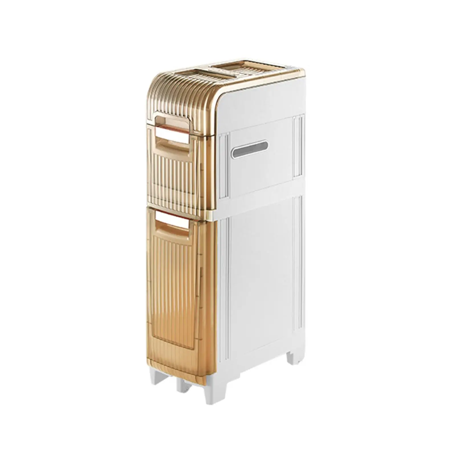 

Slim Bathroom Storage Cabinet Toilet Paper Storage with Wheel Drawer Storage Easy Assembly Corner Storage Rack for Kitchen
