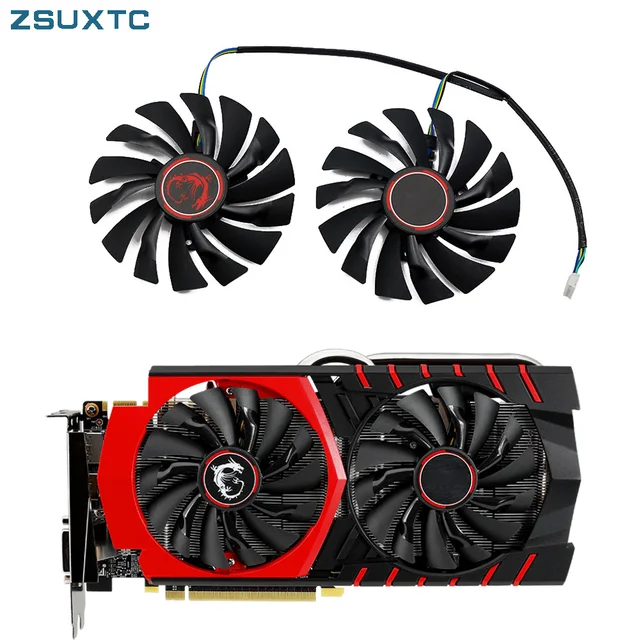 95MM PLD10010S12HH 6Pin wentylator chłodnicy karta wideo dla MSI GTX970 GeForce GTX 970 podwójne wentylatory do gier podwójne wentylatory chłodzące wentylator
