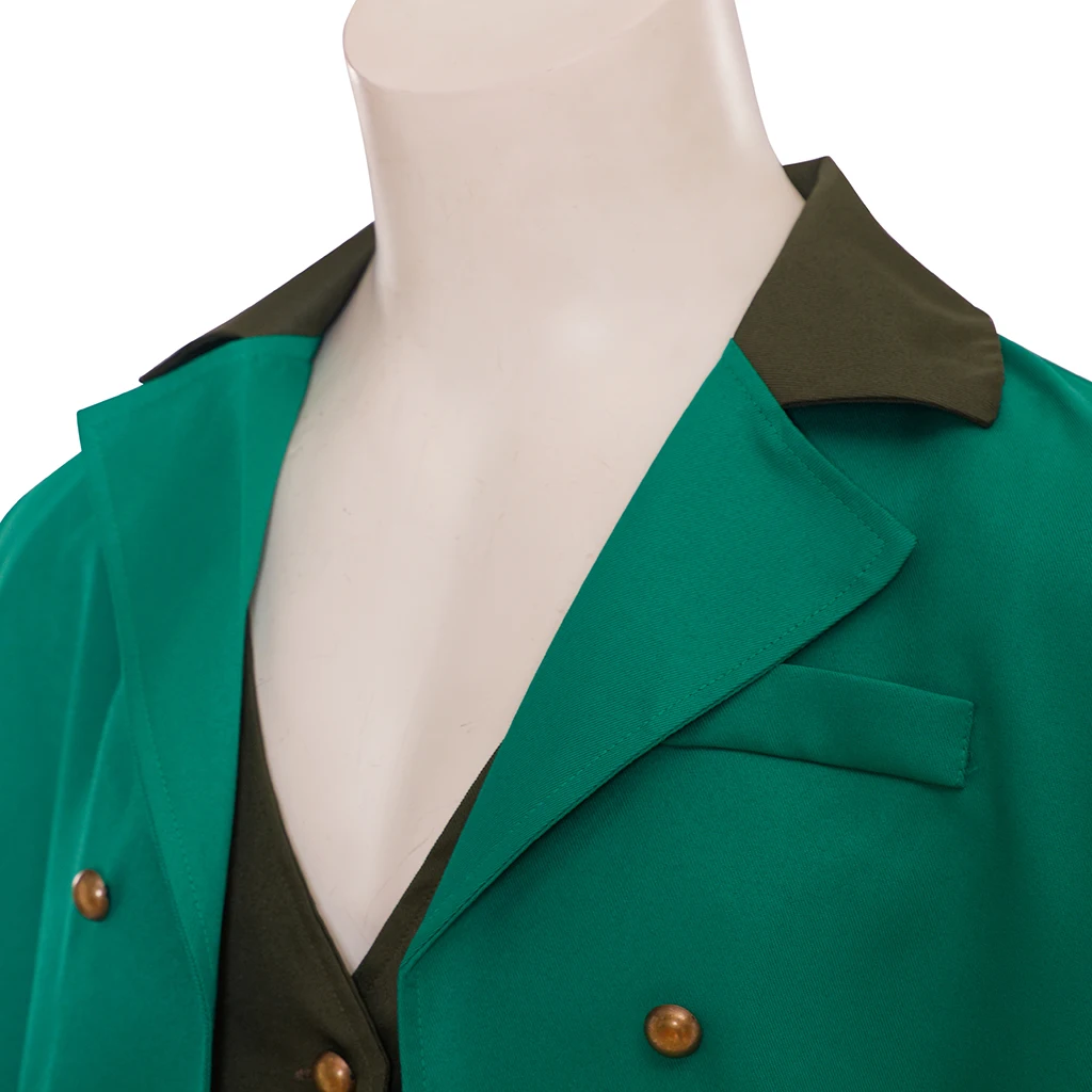 

Adult Irish St Patrick's Day Outfit Green Tuxedo Suit With Hat Steampunk Retro Cosplay Costume Male Halloween Party Suit