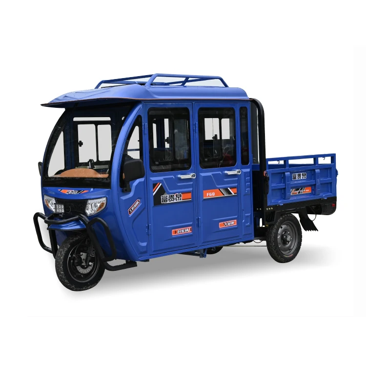 Guanghai Vehicle 60v Cargo Electric Tricycle With Double Door Cabin