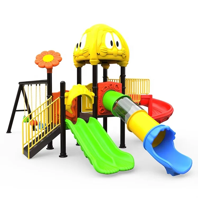 New Arrival Simple Combination Slides Theme Park Swing Outdoor Gym Plastic Slides Amusement Park Equipment