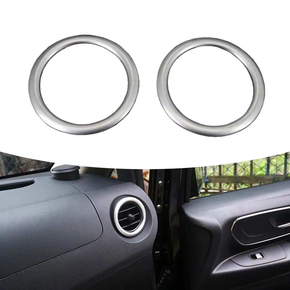 For Mercedes Vito W447 2016-2022 Front Air Conditioning Vent Dedicated Frame 2PCS Set High-Quality ABS Silver Plastic
