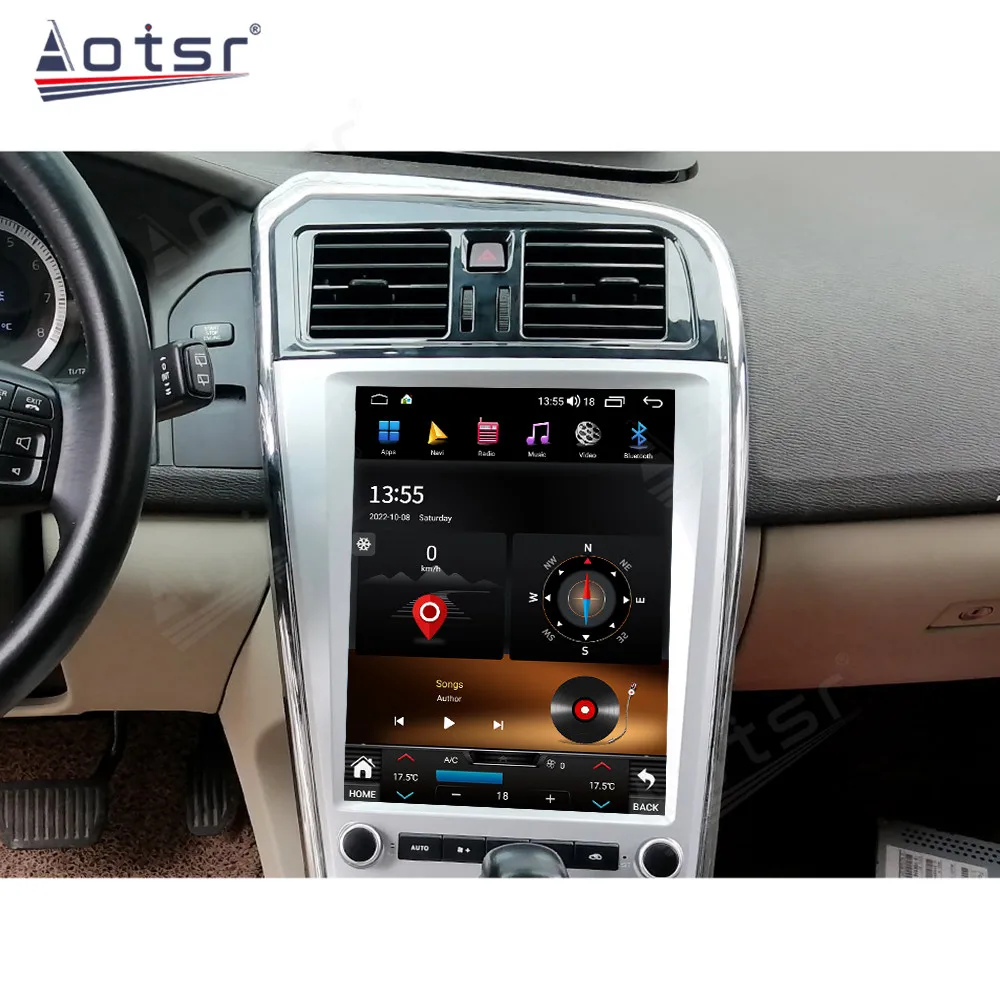 12+256GB 8-Core Car Radio Head Unit For Volvo XC60 2009 - 2017 Android 15 Auto Stereo Carplay GPS Navigation Mulitimedia Player