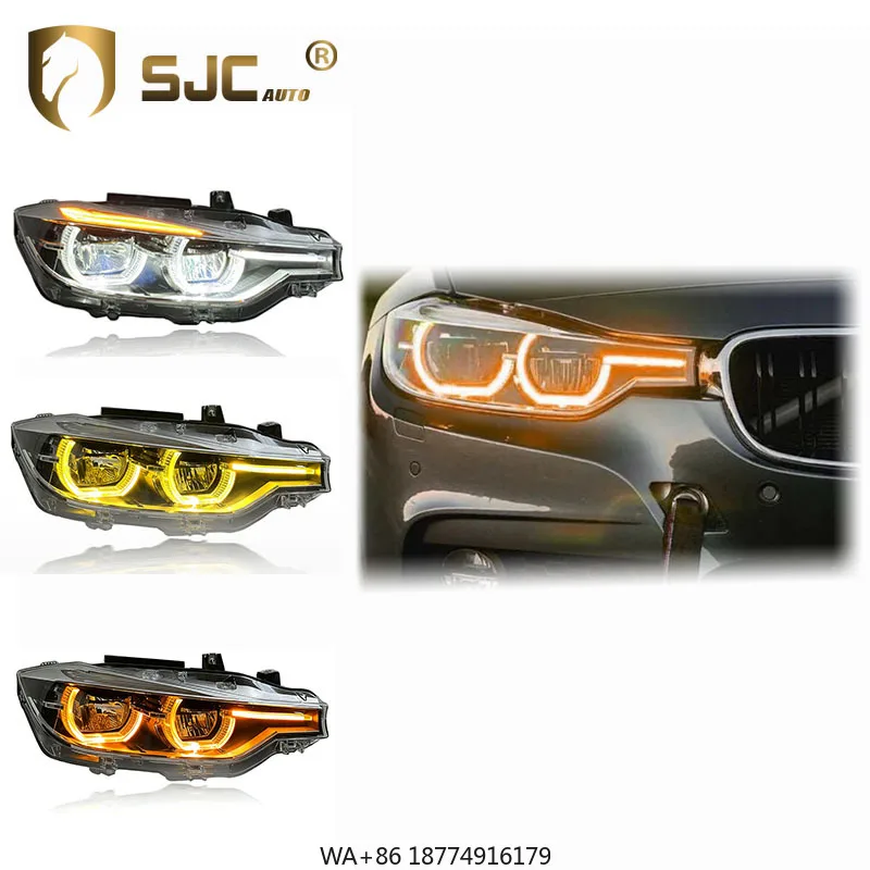 

Auto LED Part for 3 Series F30 F35 2013-2018 Yellow White Amber Tri Color DRL LCI Style LED Headlight