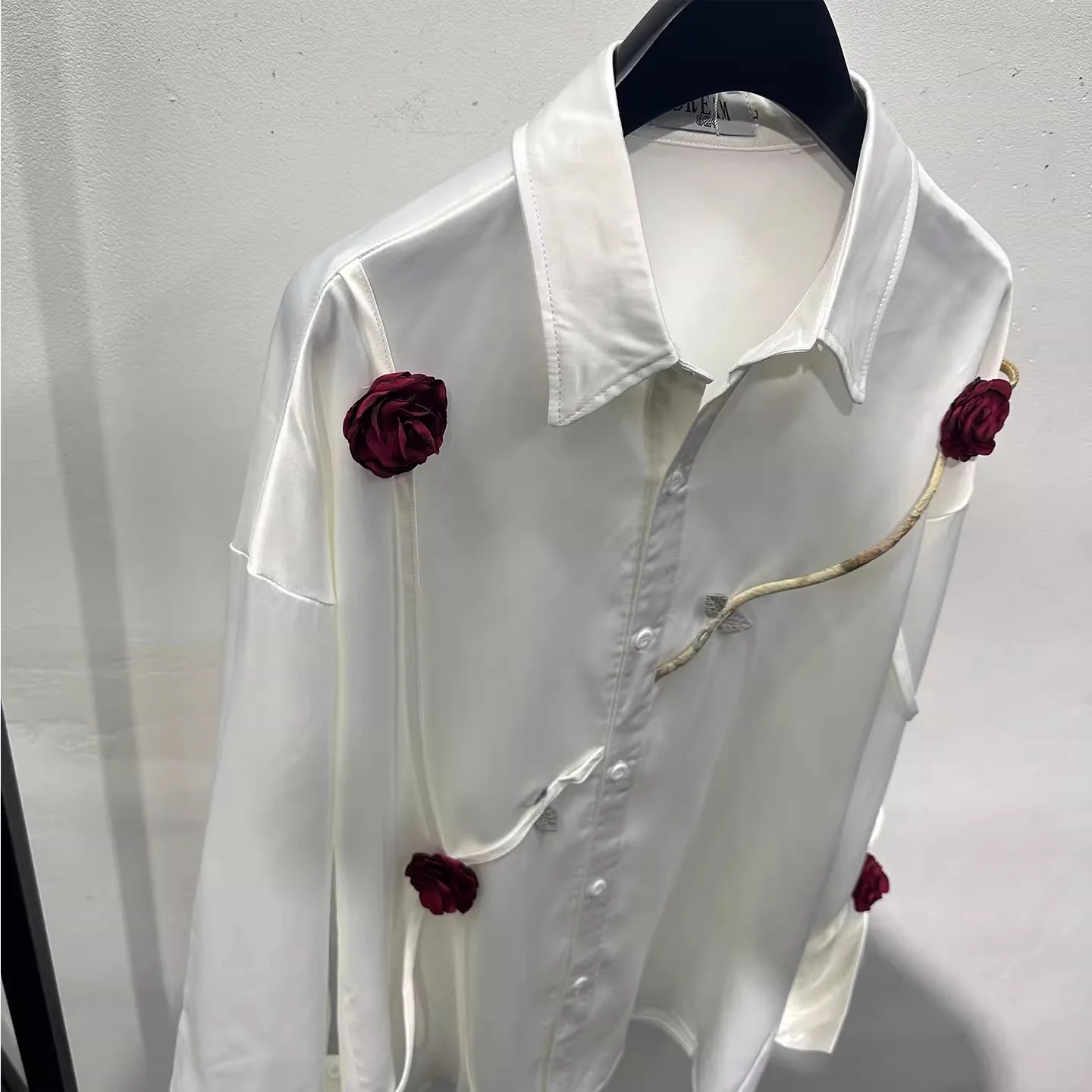 Men Casual Shirts Gothic Style Men's Clothing Spring Male High Street Autumn Black Shirts