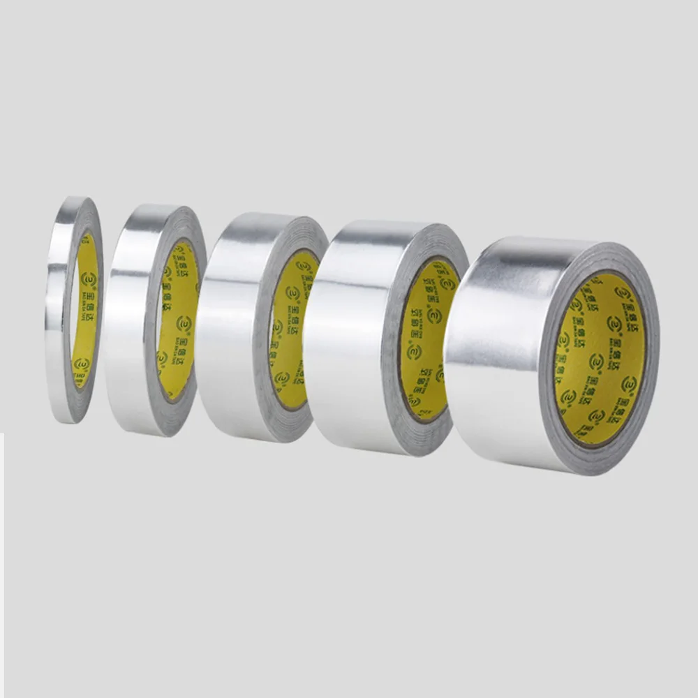 Aluminum Foil Tape 20mm-60mm High Temperature Resistant Kitchen Leak Proof Sunscreen Heat Insulation Aluminum Foil Tape