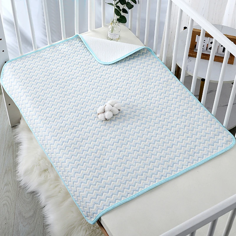 Reusable Diaper Change Mat for Baby Infant Waterproof Crib Changing Pads Urine Sheet Cotton Diaper Cover Bed Changing Mattress