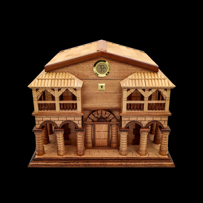 

Cigar moisturizing box Cedar wood maintenance Chunhua solid wood oak cabinet Alcohol box