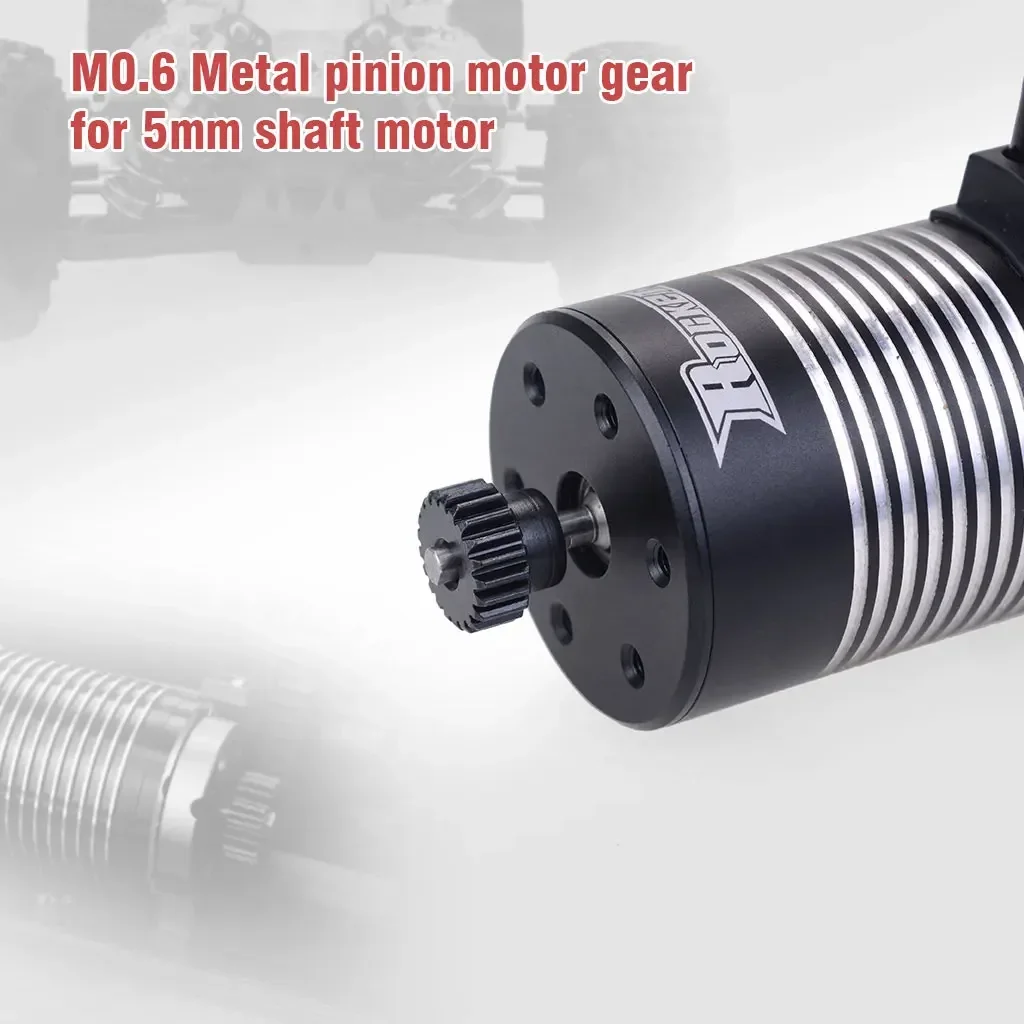 M0.6 17T 18T 19T 20T 21T 22T 23T 24T 25T 26T 27T 28T  5mm Shaft Metal Pinion Steel Motor Gear for 1/10 RC Car Model Toy Parts