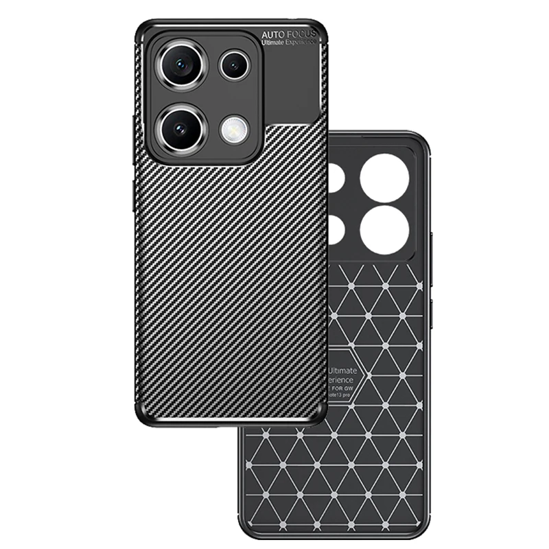 

Carbon Fiber Cover For Xiaomi Redmi Note 14S Case Soft Silicone Funda For Redmi Note 14S Thin Phone Case For Redmi Note 14S Case