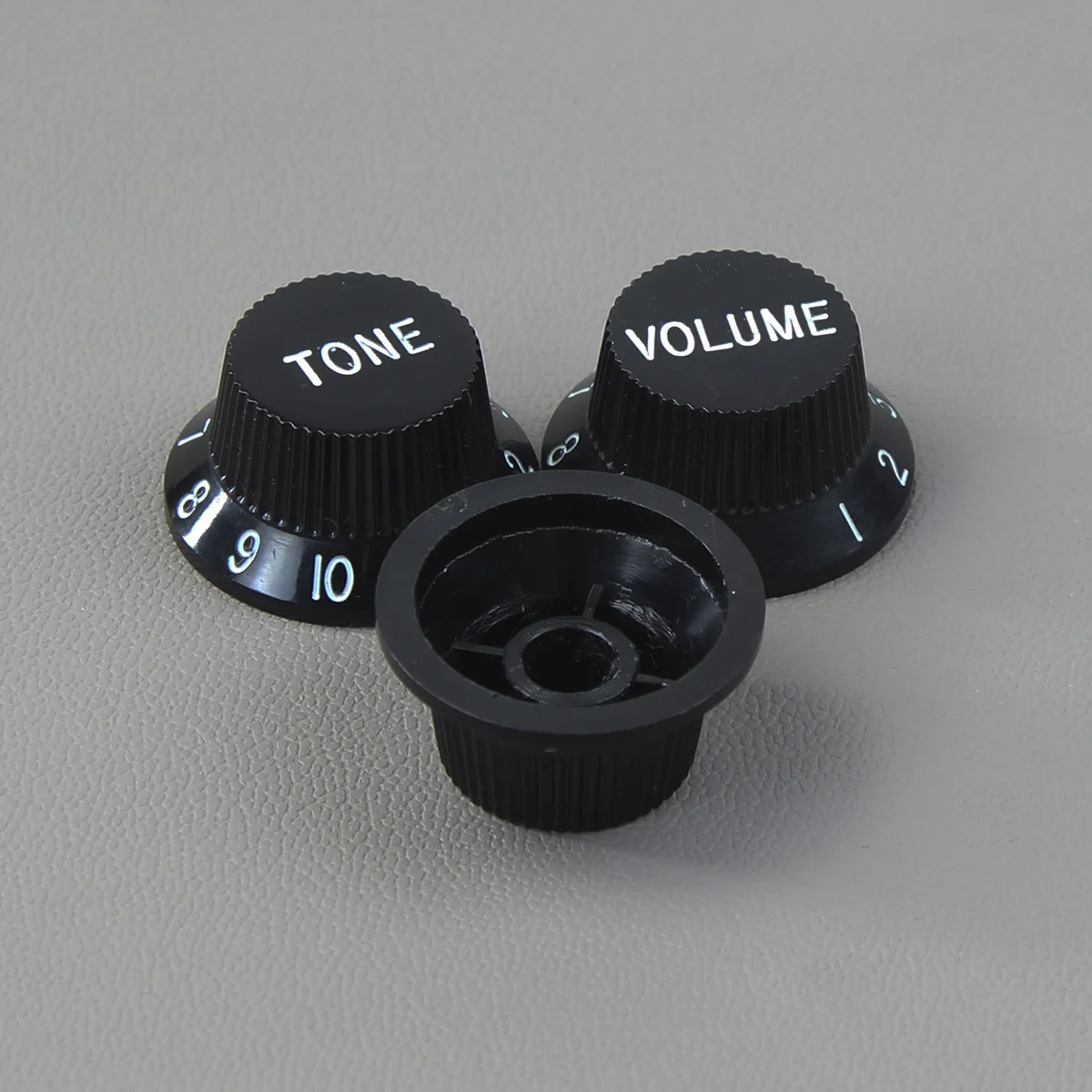 FLEOR 3pcs Top Hat 2T1V 24-Splines Knobs Imperial Electric Guitar Knobs 24-Tooth Volume Tone Control Nylon Guitar Parts