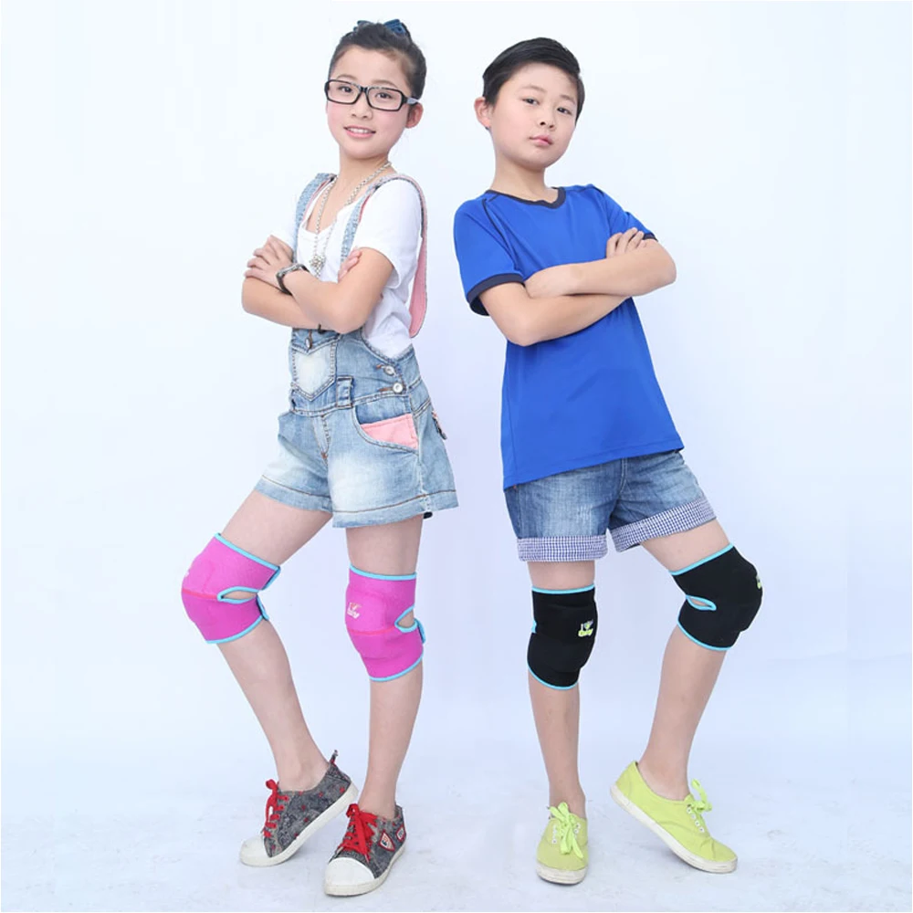 Ginocchiere Per Bambini Traspiranti Ed Elastiche – Antiscivolo Per Pallavolo, Calcio, Danza E Sport Indoor | Taglia Unica 35-50 Kg