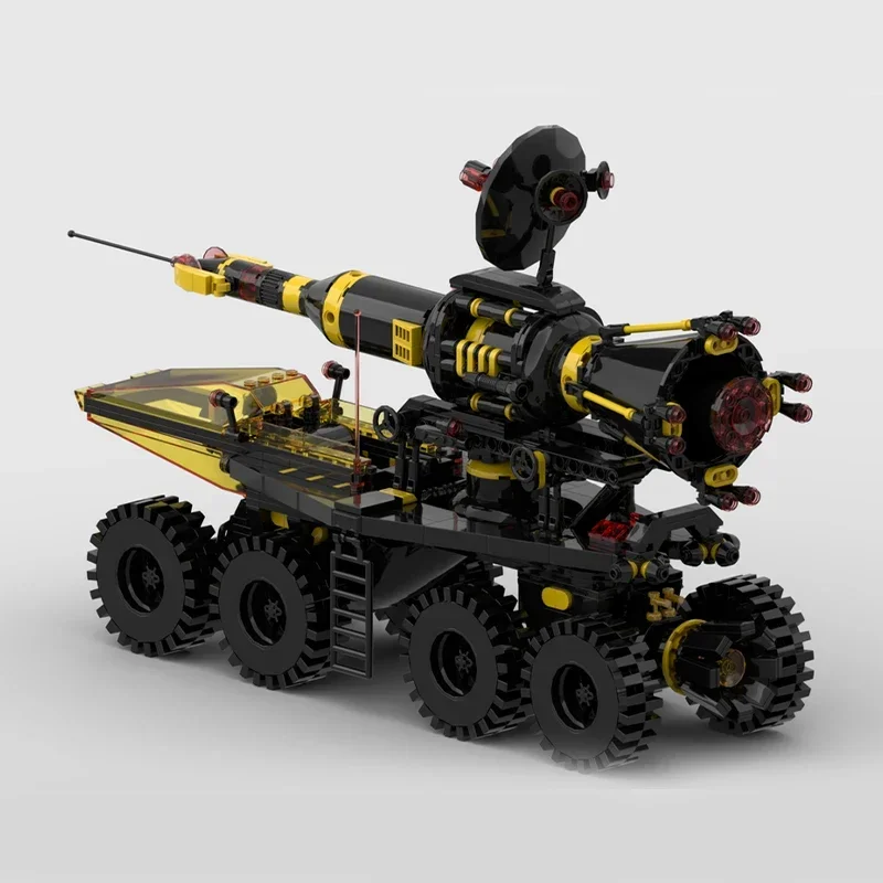 862pcs MOC 모바일 로켓 운송 Blacktron 조립 전차 빌딩 블록 그림 |   학습 및 디스플레이 장난감 선물 장식품