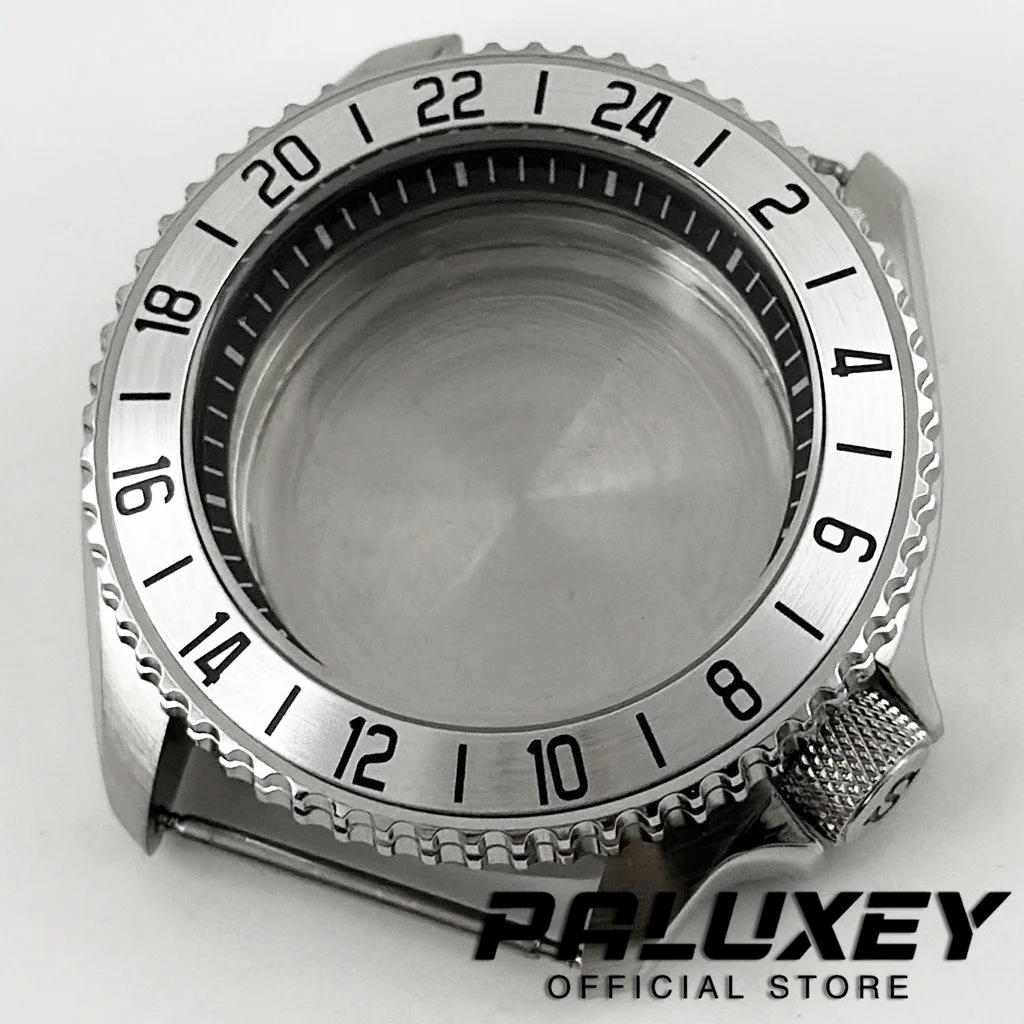 NH35 42MM 007 NH35 Case With Black Ring Watch Case Sloping Bezel For NH34 NH35 NH36 NH38 Movement 28.5mm Dial S Crown SKX Mods
