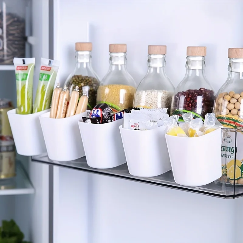 2pcs Refrigerator Side Door Storage Box, Sub-packaging And Finishing Artifact, Home Kitchen Storage Supplies