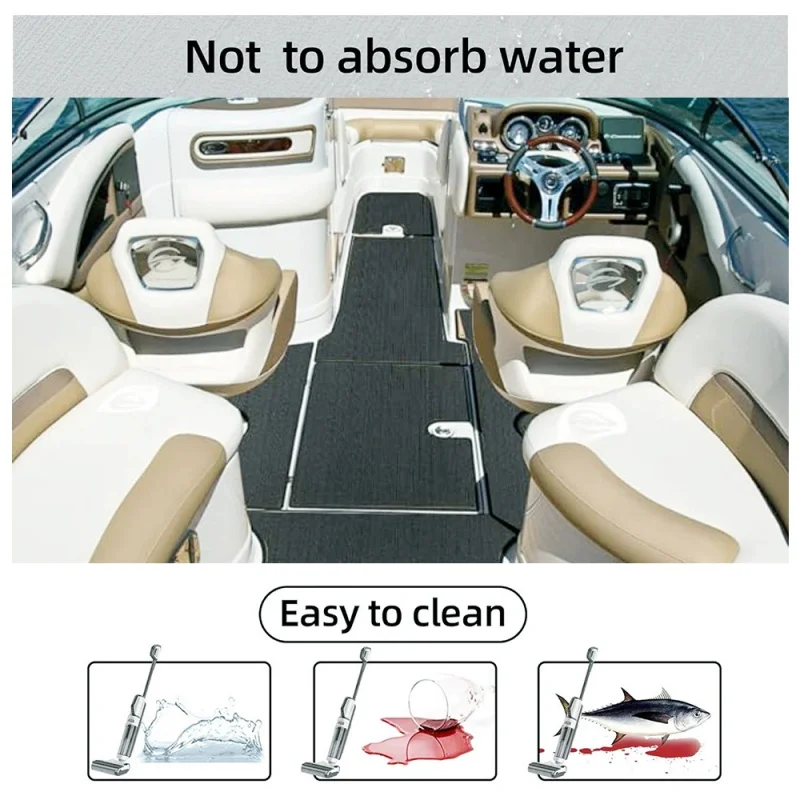 مخطط RedLuck رمادي داكن 240 سم × 30 سم × 6 مم قوارب أرضيات يخت غير قابلة للانزلاق، RVs، قوارب الصيد، القوارب السريعة، والقوارب الطغيفة #6