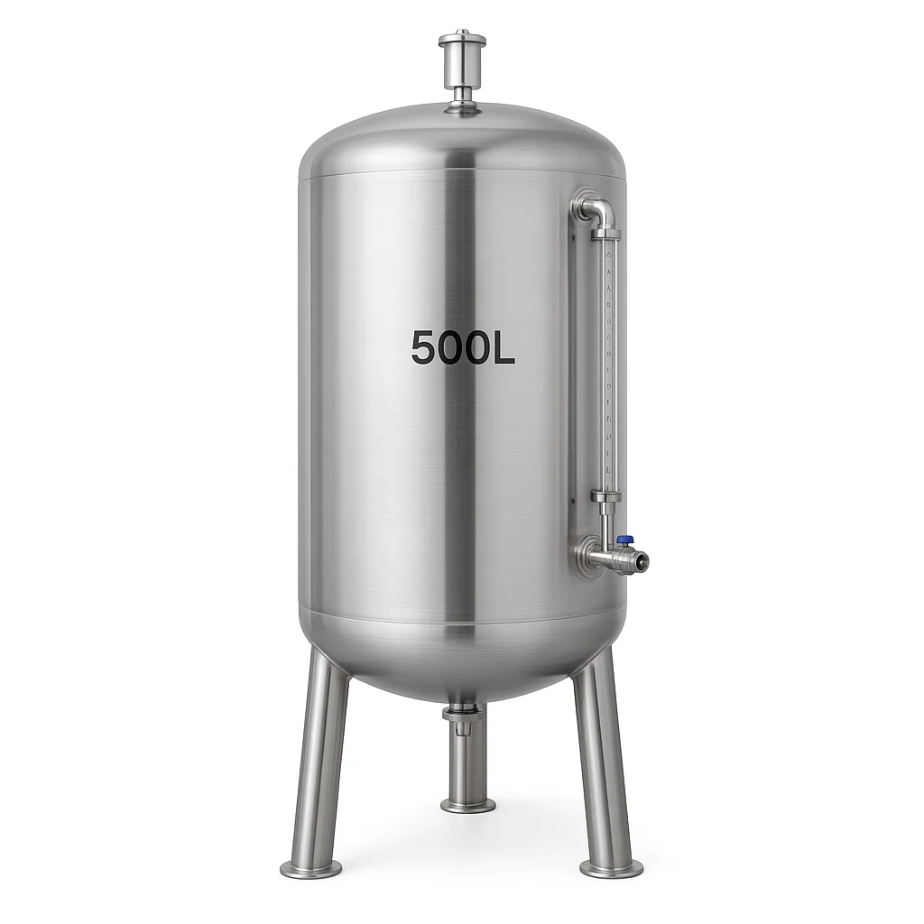 Custom Stainless Steel Sterile Water Storage Tank with Pressure Vessel 500L/H Productivity Sheet Metal Fabrication