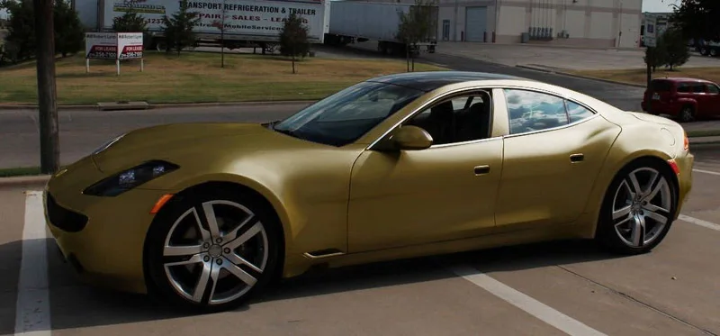 Matte Gold Wrap Vinyl Roll with Air Release DIY Adhesive Car Decal Wrapping