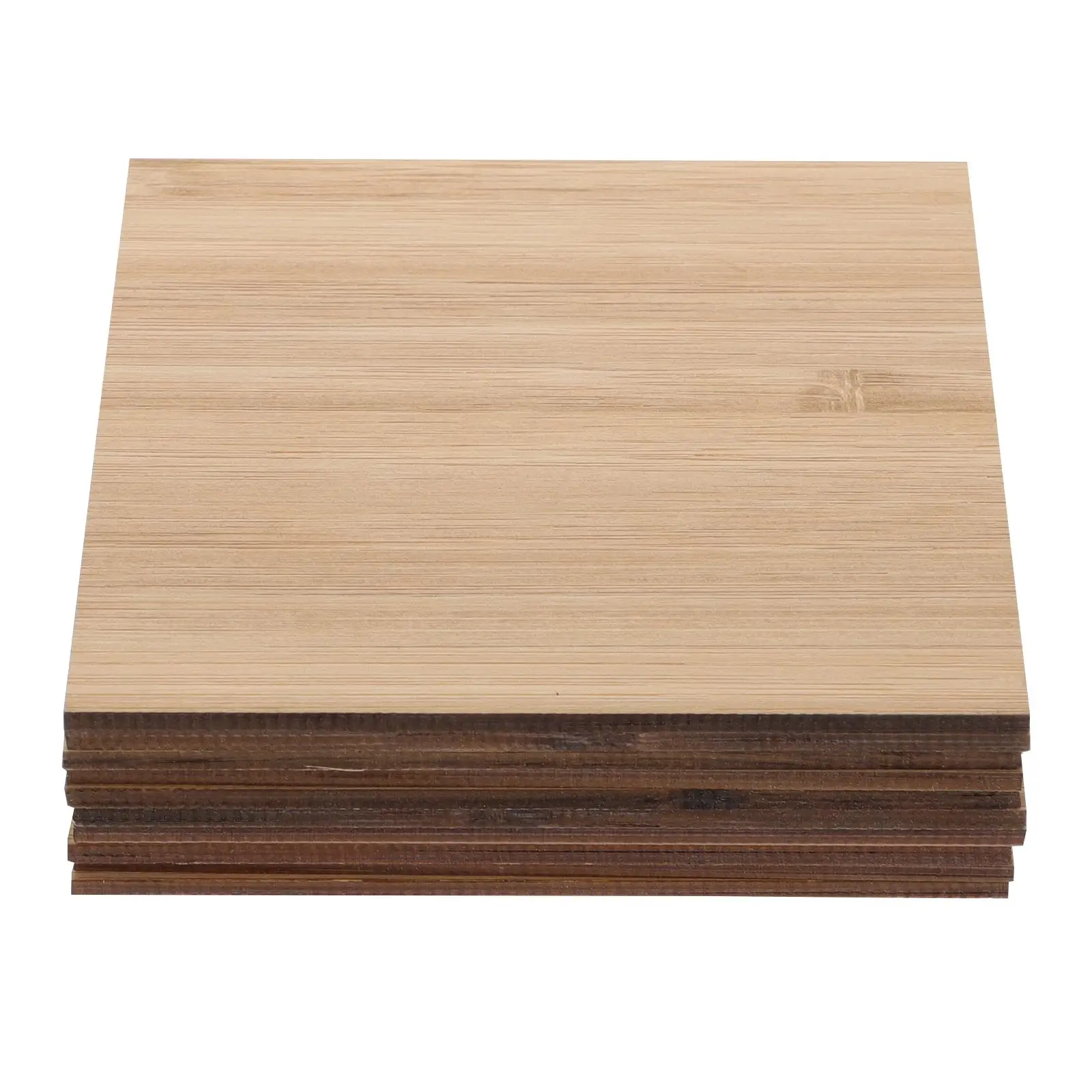 

10 Pcs Square Bamboo Diy Square Bamboo Pieces Slices DIY Crafts Kids Painting Smooth Surface Unfinished Sewing Accessories Gifts