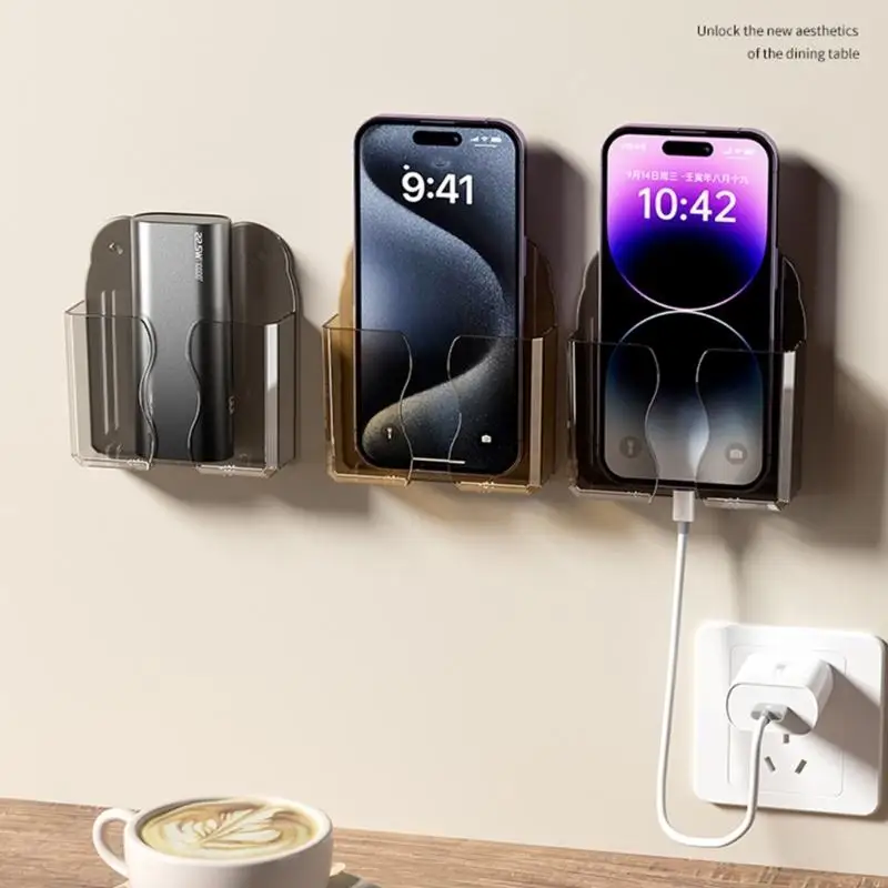 F3MA Clear Wall Holder Support с зарядной дырой для домашнего рабочего офиса использование