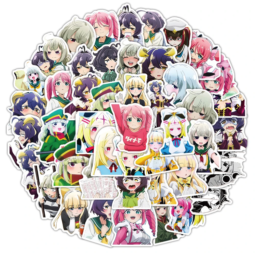 10/30/53pcs Anime Gushing over Magical Girls Stickers Notebook Laptop Phone Fridge Cartoon Waterproof Sticker Kids Classics Toys