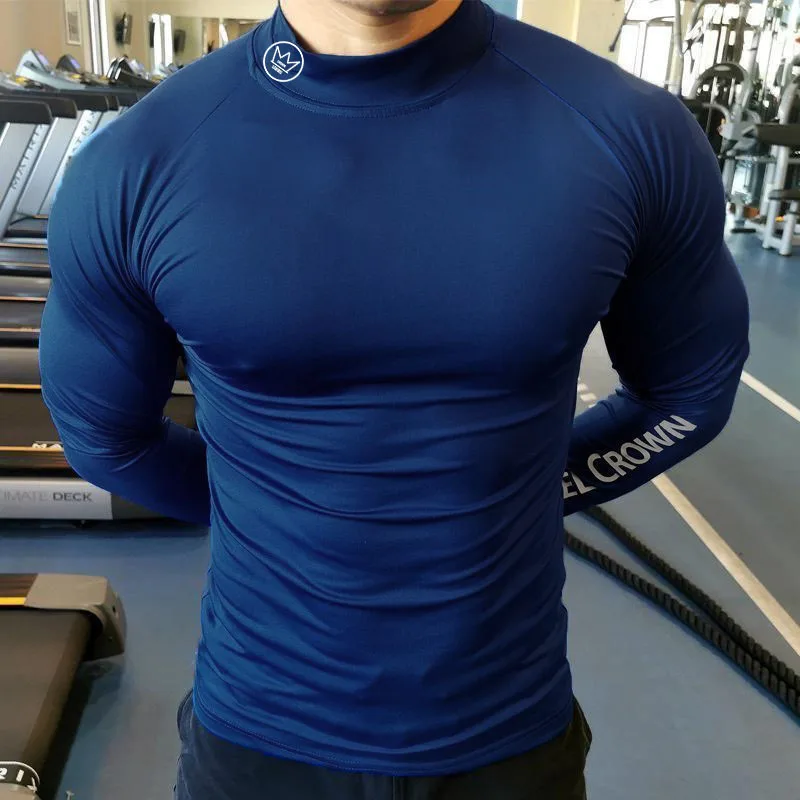 Fitness T-shirt Men Long Sleeve Training Shirts Running Compression Skinny Tops Muscle Workout Clothing