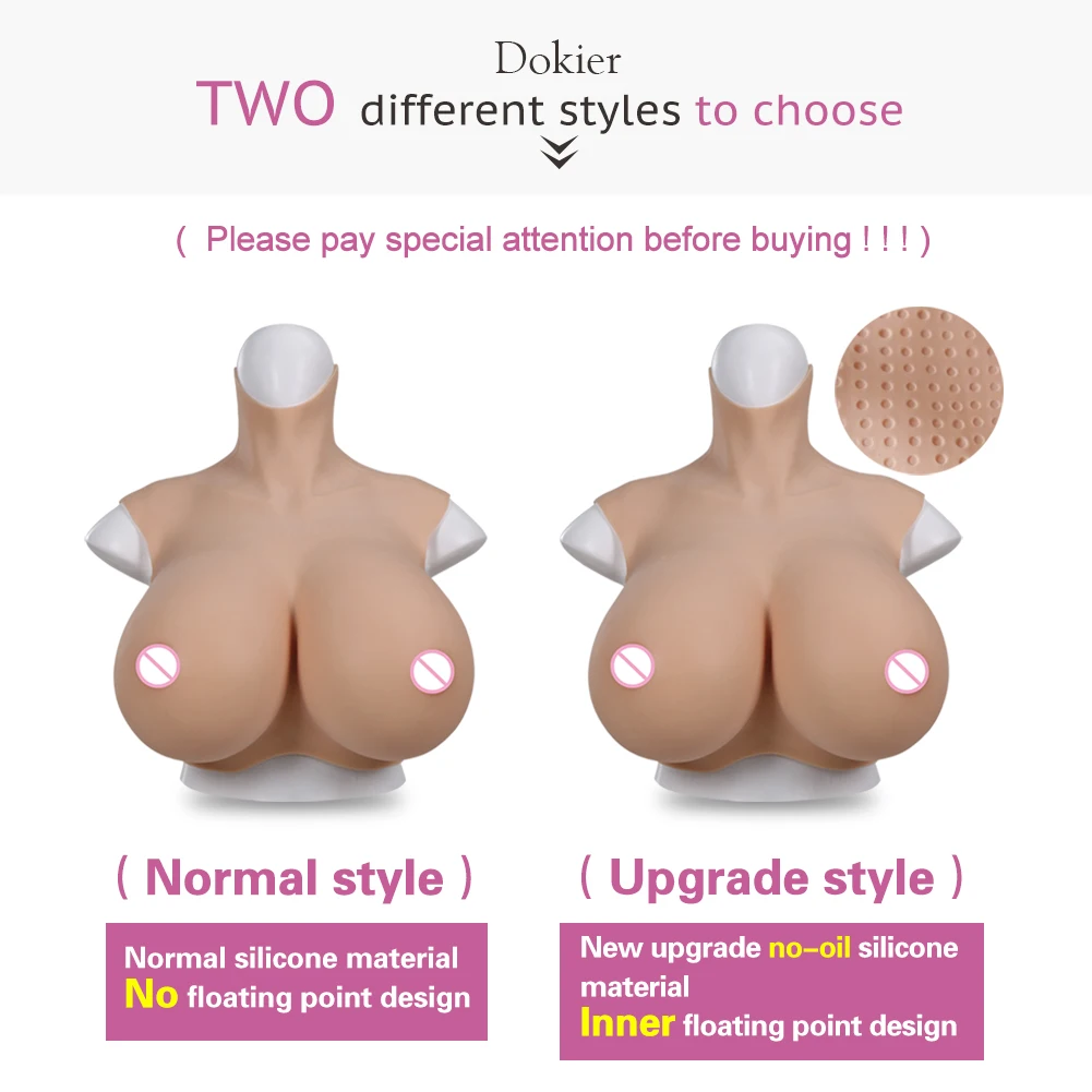 Dokier Realistic Silicone Crossdressing Huge Fake Breast Forms Boobs for Crossdressers Drag Queen Shemale Crossdress Prothesis