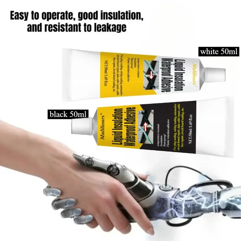 Liquid Insulation Waterproof Adhesive Strong Adhesion Wire Cable Coat Fix Line Glue Suitable for Plastic Wood Metal Surfaces