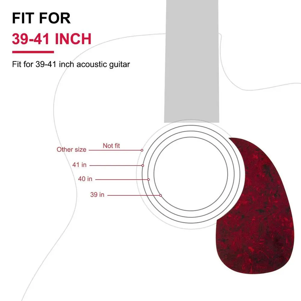 1 PC Folk Acoustic Guitar Pickguard Self-adhesive Pick Guard Sticker for Acoustic Guitar Parts