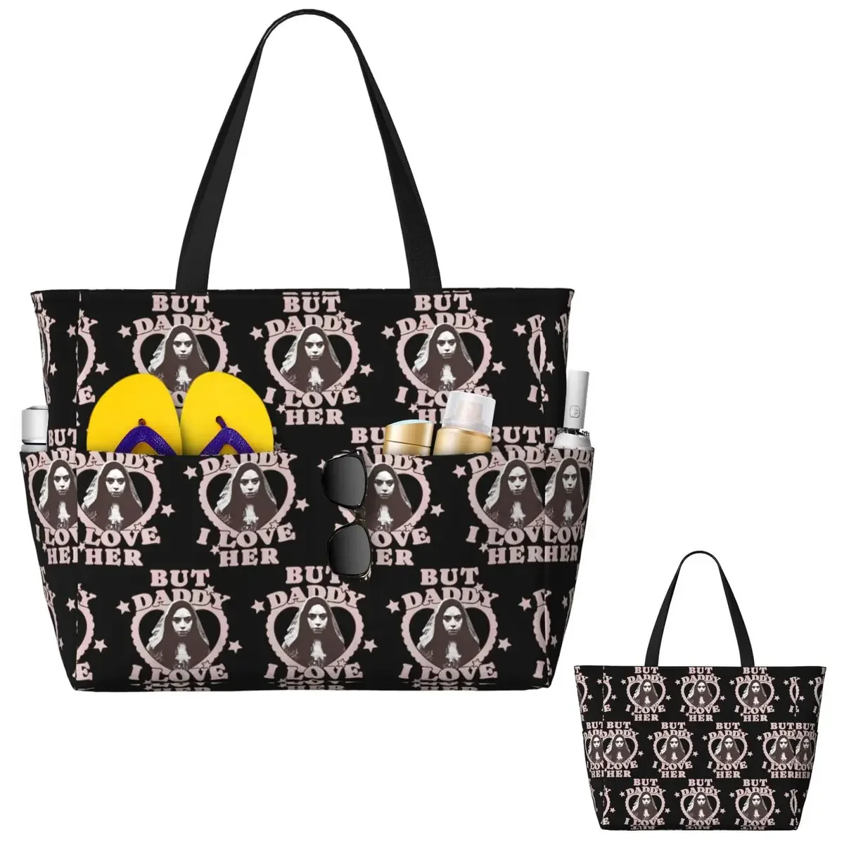 

But Daddy I Love Her Aubrey Plaza Is Rio Vidal Beach Tote Bag Sport Gym Yoga Duffle Large Tote Bag Women Travel Bag Fitness bag