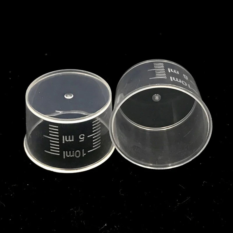 

20Pcs 10ml Measuring Cup Clear Disposable Liquid Volumetric Measurement Cup Graduated Measure Beaker Kitchen Baking Tool