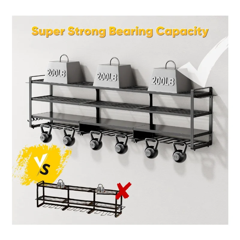 48-inch Multi-functional Wall-mounted Expandable Heavy-duty Tool Organizer With 12 Drill Bit Racks For Garage Tool Rooms
