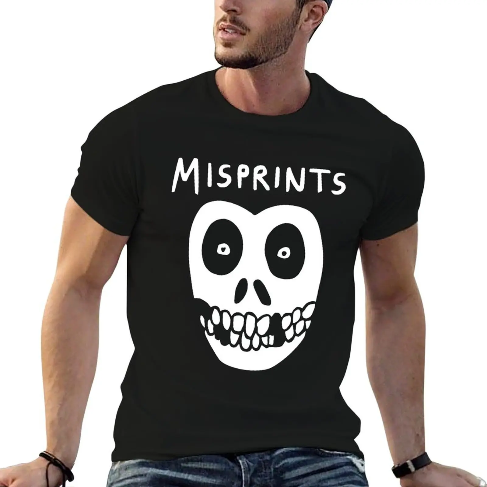 Футболка Misprints с графическим принтом, мужская дизайнерская хлопковая футболка, мужская футболка
