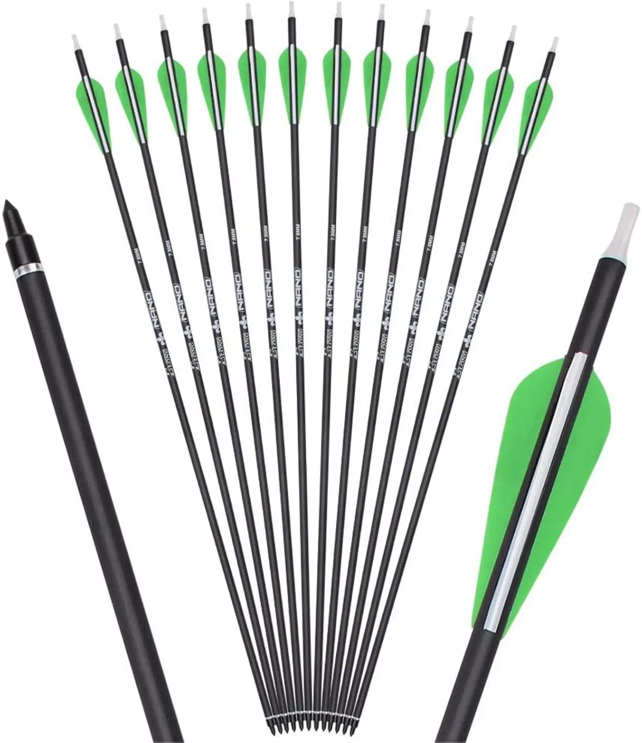 

Карбоновые стрелы для стрельбы из лука YLS, тренировочные стрелы, съемный наконечник стрелы и наконечник, 4-дюймовые обтекаемые перья из ТПУ, идеально подходят