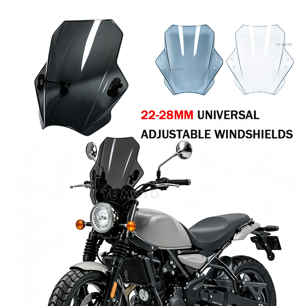 Universell für Guerrilla 450 2024-2026 Windschutzscheibenabdeckungen Motorrad-Windschutzscheibe Verstellbare Windschutzscheibe für Himalayan 450 452