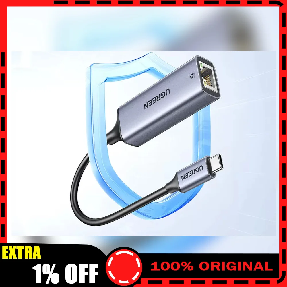 UGREEN 50736 USB-C to 100Mbps Ethernet Adapter RJ45 Wired Network Converter for Laptop and Phone