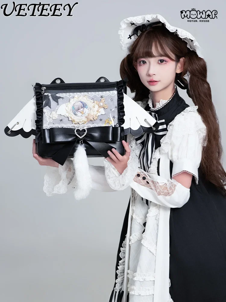 Japanese Style Original Sweet and Cute Girls Lolita Versatile Messenger Handbag Backpack Going Out Kawaii Schoolbag Bags