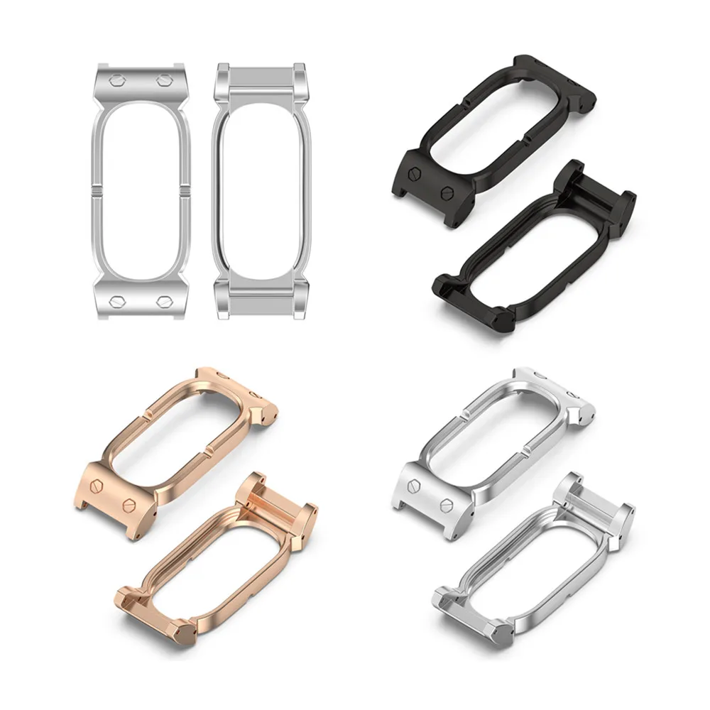 1PCS Zinc Alloy Metal Ear Hollow Case Cover For Google Fitbit Air Smart Watch Protective Accessories Connect 12mm Width Strap