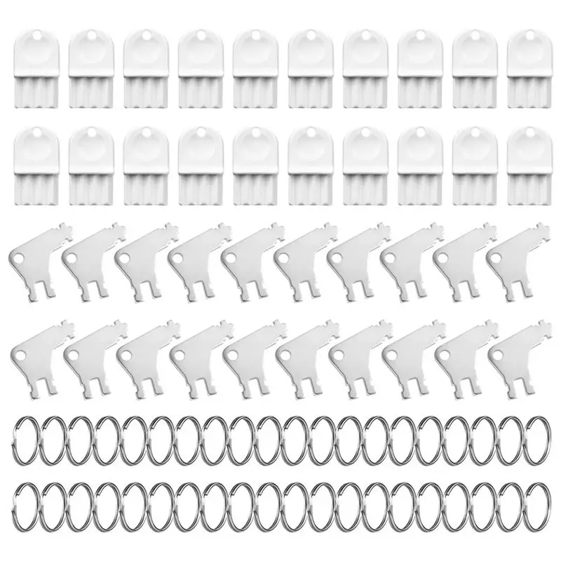 

ABGE-40Pcs Paper Towel Holder Key With 40 Metal Key Rings, Large Capacity Set Hand Towel Dispenser Key For Office Building