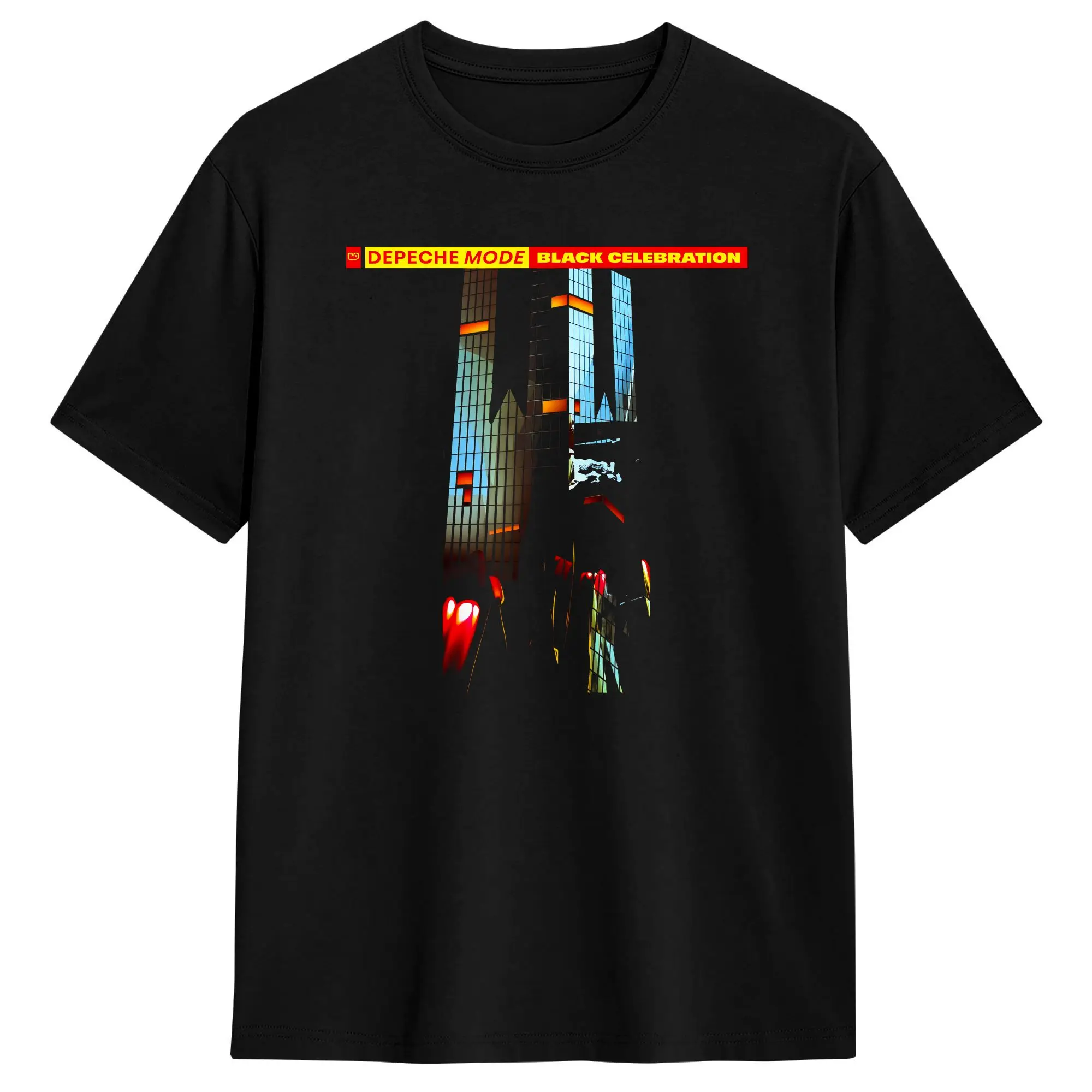 Awesome Depeche Mode Black Celebration T-Shirt for Men Crewneck Pure Cotton T Shirts  Short Sleeve Tees Graphic Printed Clothes