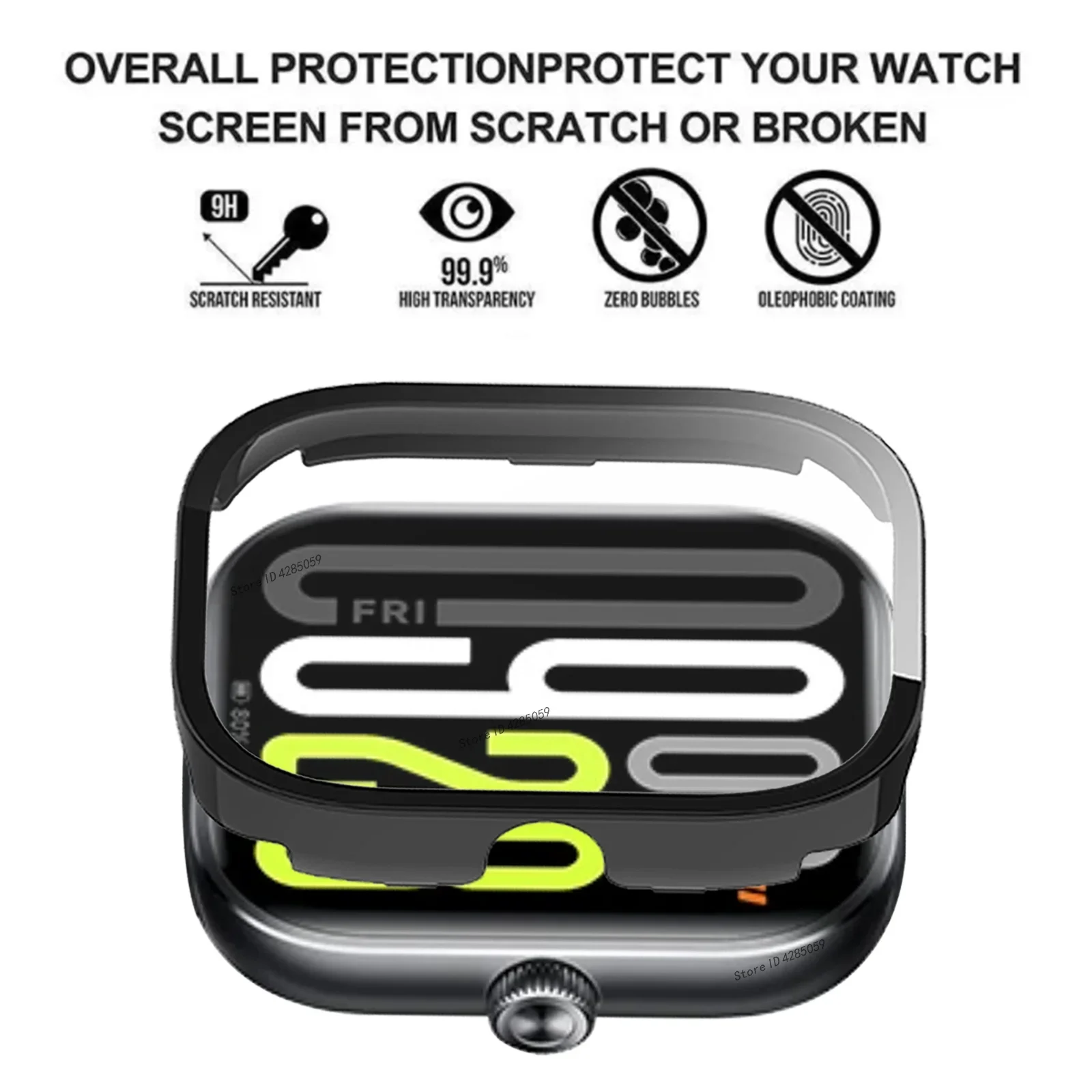 حافظة من الزجاج المقسى + PC لساعة Xiaomi Redmi 5 /Watch 4 ساعة ذكية واقي للشاشة ممتص للصدمات لساعة Redmi 5 ملحقات غطاء