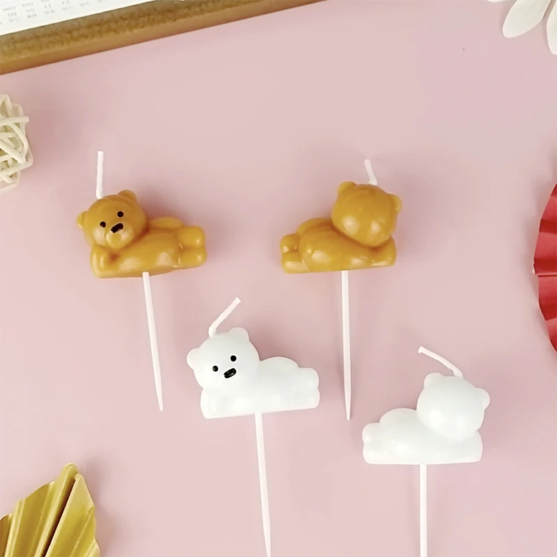 Little Bear Cake Decoration Birthday Candle Party Cartoon Birthday Cake Decoration Plugin Cute Little Bear Candle