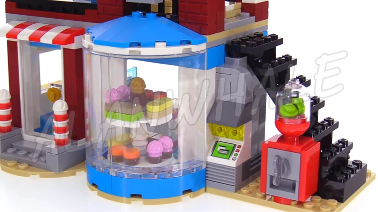 410 pz Creativo 3in1 Modulare Dolce Sorgenti Torta Negozio Piscina Casa Cibo Angolo 11052 Blocchi di Costruzione giocattolo Compatibile Con Il Modello